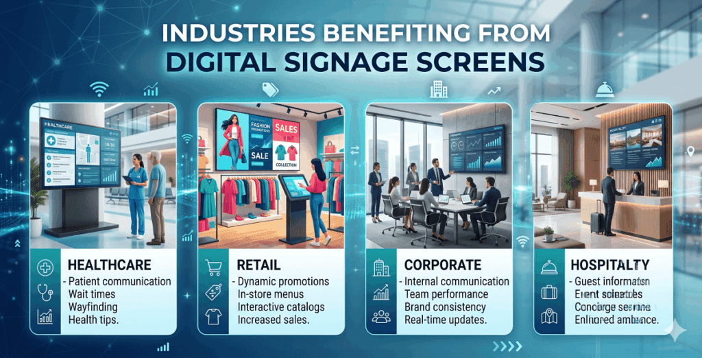 Industries Benefiting from Digital Signage Screens